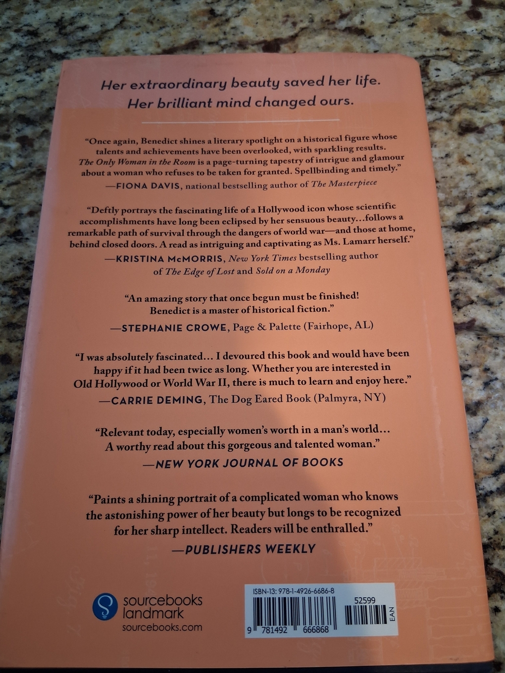 "The Only Woman in the Room" - Coral & Gray Paperback Novel - Picture 2 of 5